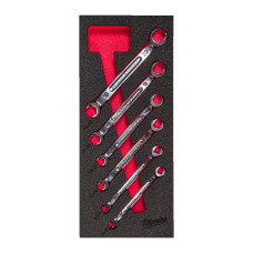 Ложемент з ключами гайковими хромованими розрізними Flare Nut MILWAUKEE, (6шт) (45х178,5х417мм) для візків