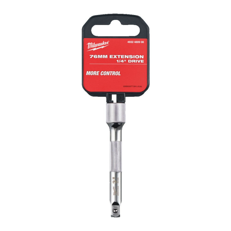 Подовжувач хромований для головок 1/4''  MILWAUKEE, 376мм.