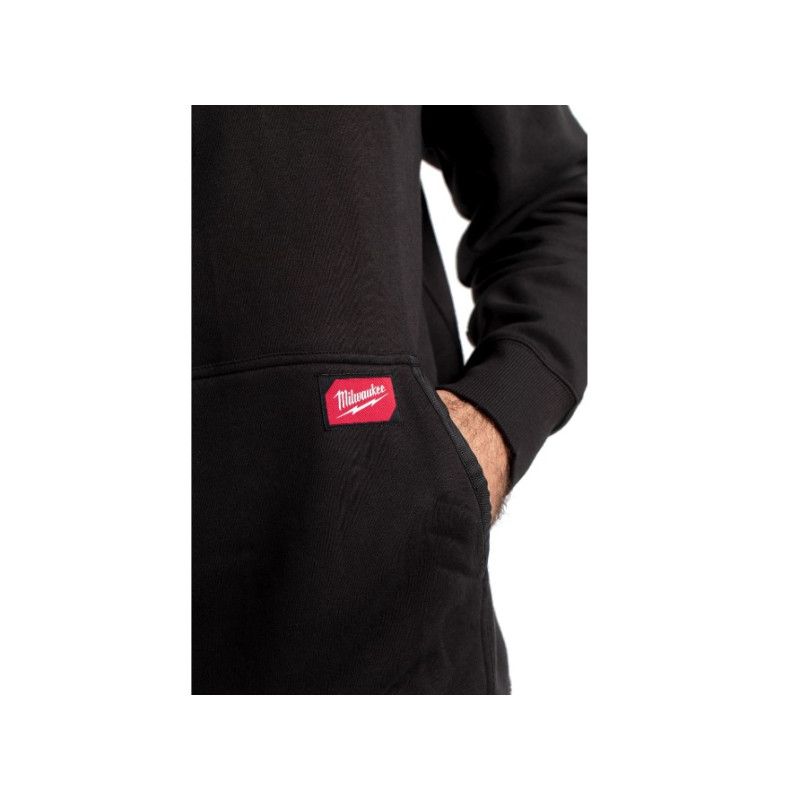 Толстовка MILWAUKEE, WH MW BL S, з капюшоном, чорна, розмір S
