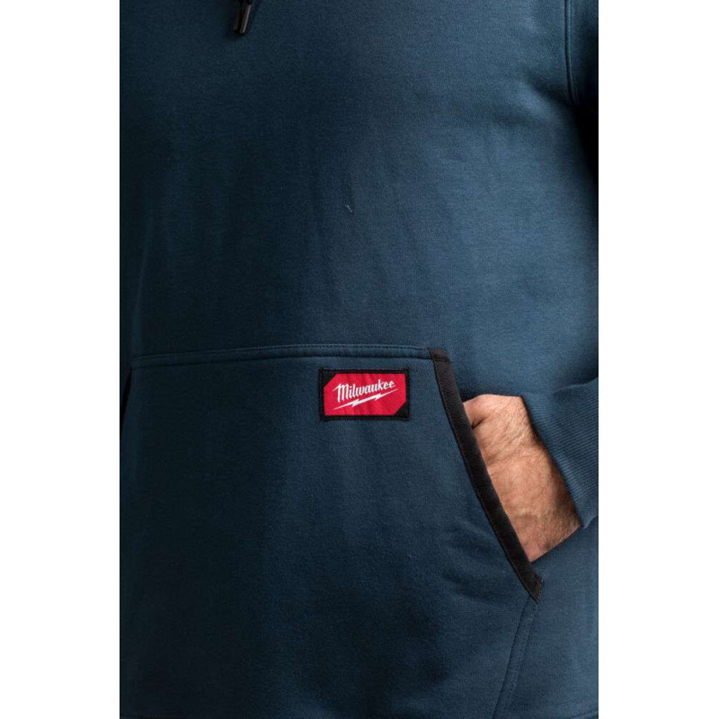 Толстовка MILWAUKEE, WH MW BLU XXL, з капюшоном, синя, розмір XXL