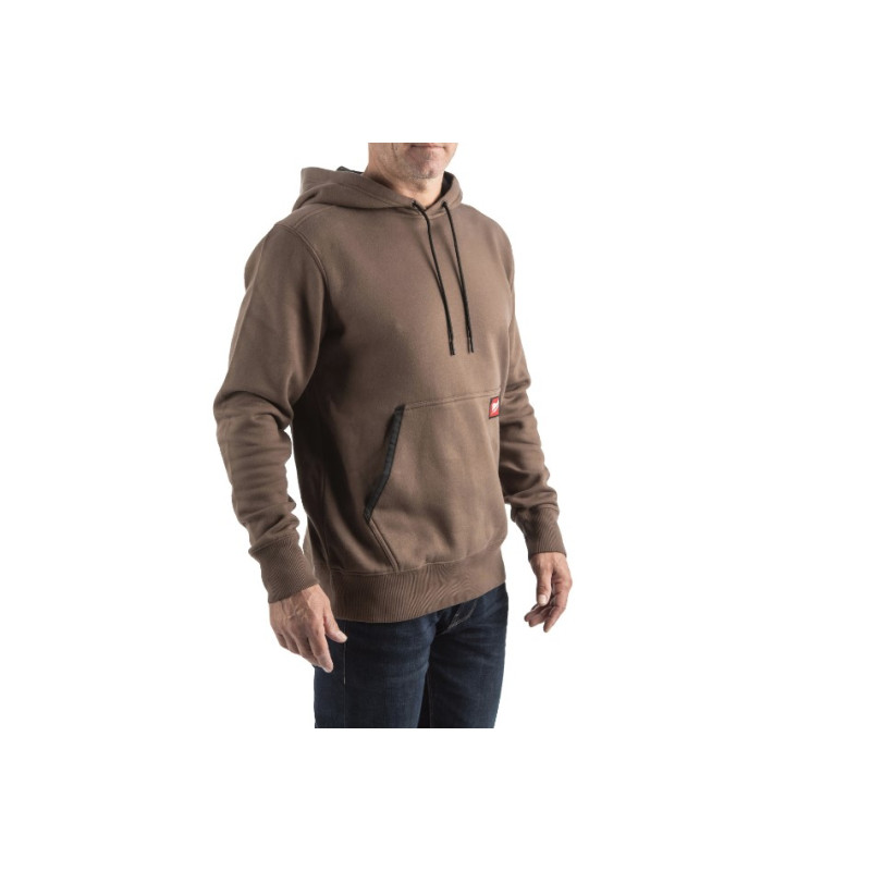 Толстовка MILWAUKEE, WH MW BR XXL, з капюшоном, коричнева, розмір XXL