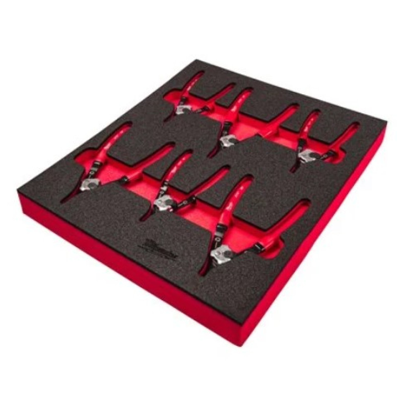 Ложемент з щипцями для стопорних кілець MILWAUKEE, (6шт) (45х357х417мм) для візків