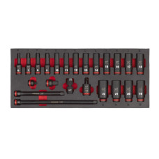 Ложемент з головками подовженими ShW 3/8'' SKT MILWAUKEE, (23шт) (45х178,5х417мм) для візків