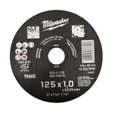 Диск відрізний по металу MILWAUKEE Trade, SCS 41/125x1, діаметр125мм NEW