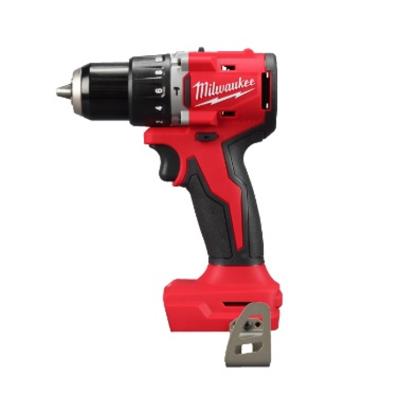 Дриль-шуруповерт з ударом акумуляторний безщітковий MILWAUKEE, M18 BLPDRC-0X, 60,5Нм (каркас, кліпса для ременя, HDкейс)