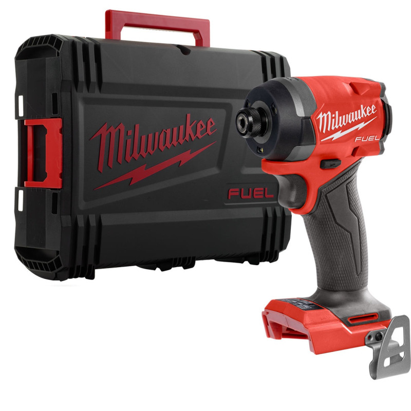Шуруповерт ударний акумуляторний безщітковий 1/4" HEX MILWAUKEE, M18 FID3-0X, 226Нм (каркас, кліпса для ременя, тримач для біт,