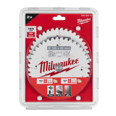 Набір дисків пиляльних MILWAUKEE, діаметр 165х20х40зуб. (2шт 4932492433)