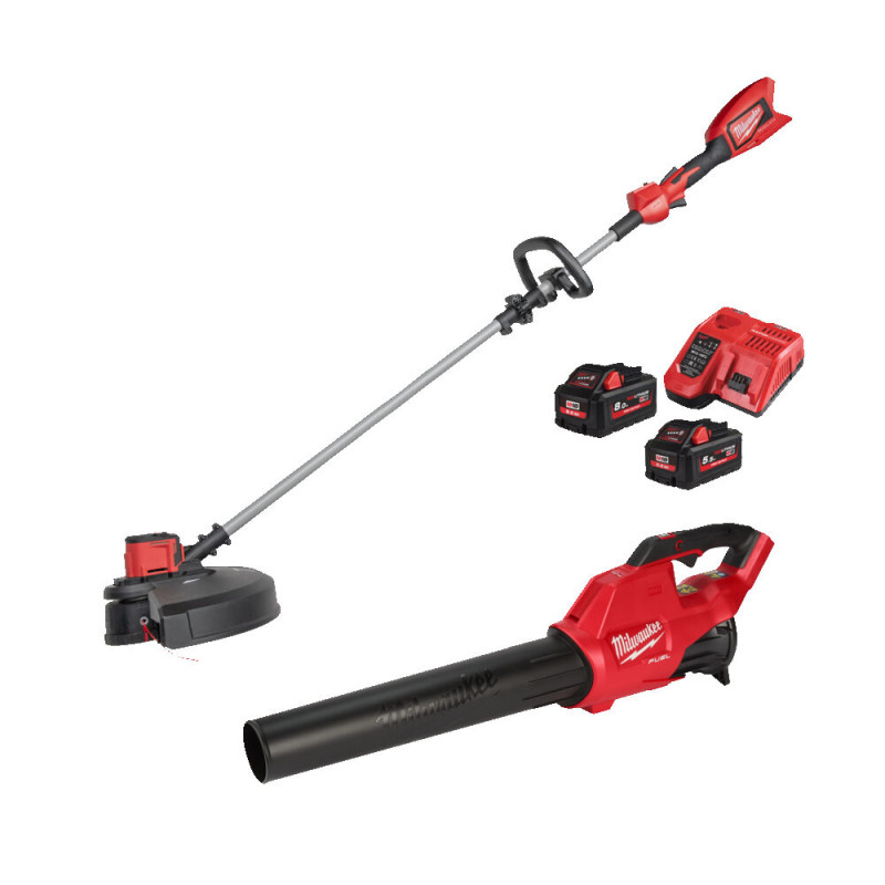 Набір інструмента садового акумуляторного MILWAUKEE, M18 FPP2OP3-852 (зарядний пристрій M12-18 FC, акумулятори М18 HВ8 8Аг та М1