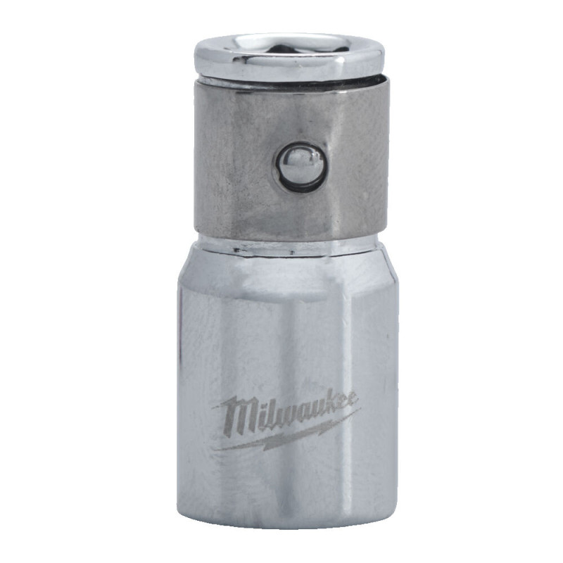 Перехідник хромований MILWAUKEE, з квадрата 1/4'' на 1/4'' Hex