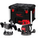 Фрезер акумулятрний кромкувальний MILWAUKEE, M18 FR12KIT-0P (цанги 8мм і 12мм, бічний упор, опорна плита, гайковий ключ, труба д