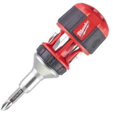 Викрутка з тріскачкою коротка універсальна 8-в-1 (PH/PZ/T/SL) MILWAUKEE