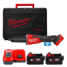 Шліфмашина пряма акумуляторна безщіткова MILWAUKEE, M18 FDGROVB-502X (зарядний пристрій M12-18 FC, 2 акумулятори М18 В5 5Аг, HDк