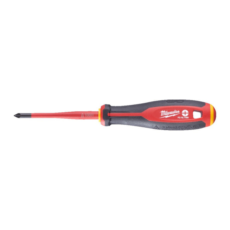 Викрутка з тригранною рукояткою ізольована VDE MILWAUKEE, PZ/SL1х80мм