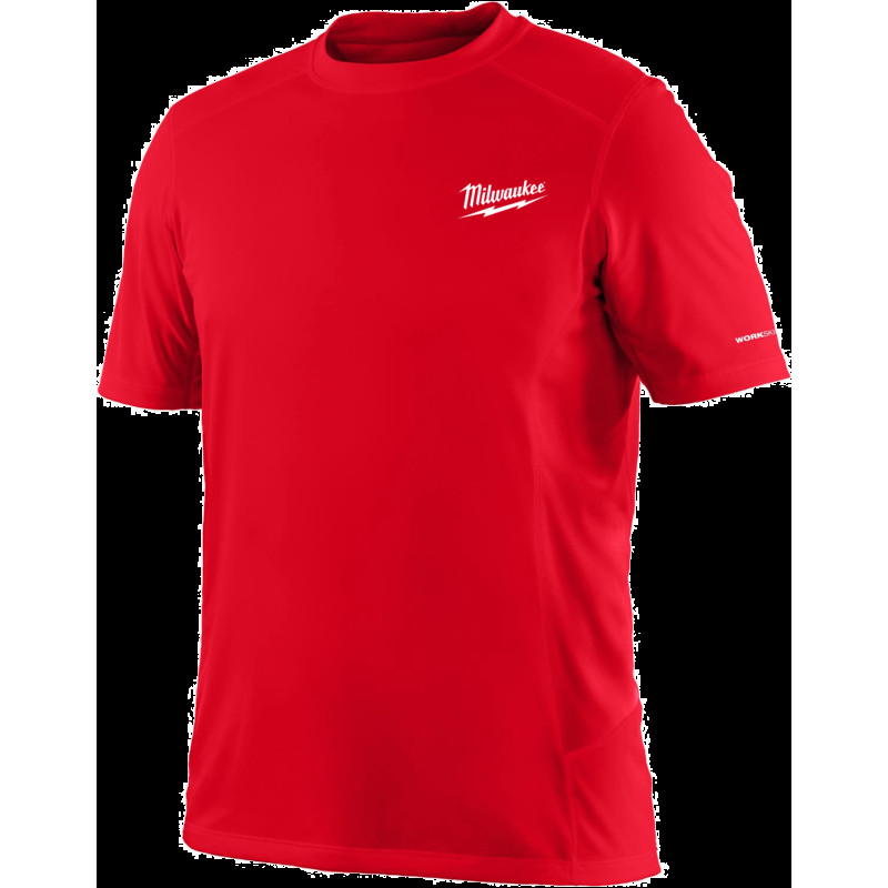 Футболка MILWAUKEE, WWSS дихаюча з коротким рукавом, червона, розмір M