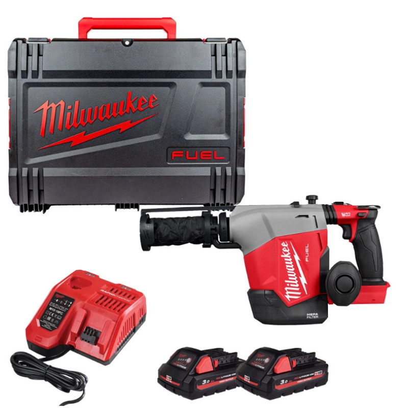 Перфоратор акумуляторний SDS-PLUS MILWAUKEE,M18 FHAFOH16-302X, 2,3 Дж (зарядний пристрій M12-18 FC, 2 акумулятори M18 HB3 3Аг, H