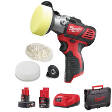Машина полірувальна акумуляторна MILWAUKEE, M12 BPS-421X (+ полірув., шліфувал. платф., підошва з вовни, полірув. губка (2шт.),