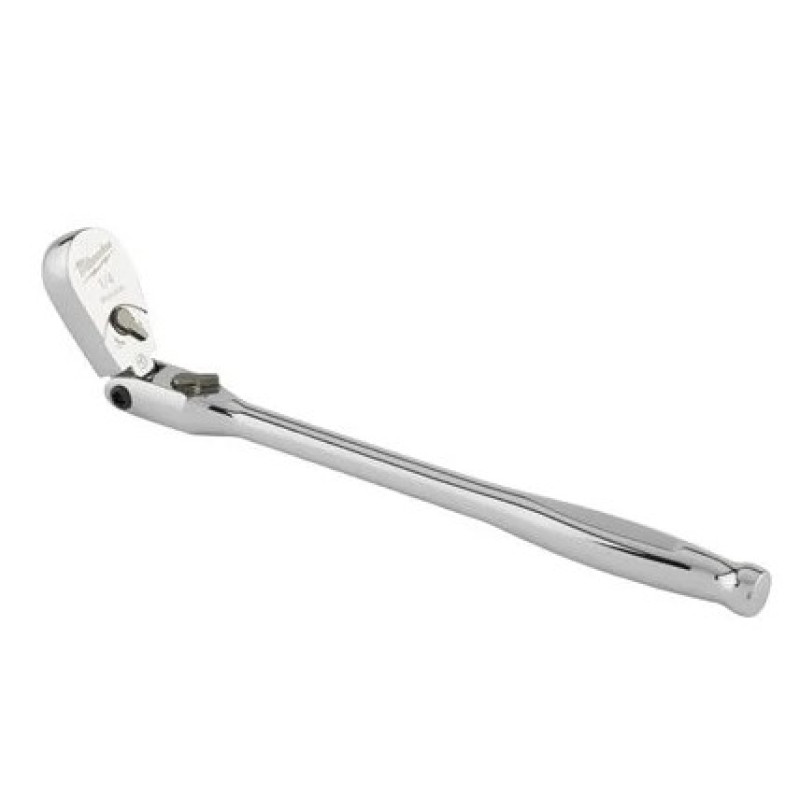 Тріскачка хромована шарнірна для головок 1/4'' MILWAUKEE, 229мм