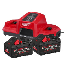 Енергокомплект Li-Ion MILWAUKEE, M18 FORGENRG-802 DBSC (зарядний пристрій M18 DBSC, 2 акумулятори М18 FB8 8Аг, картонне пакуванн