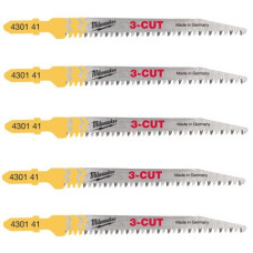 Полотна для лобзиків T234X 3CUT MILWAUKEE, 91х2,5 мм , (5шт), (деревина, чистий різ)
