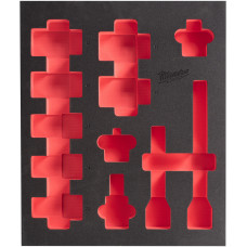 Пінне вкладення з ложементом для головок подовжених ShW 3/4" SKT, (12шт) (45х536х417мм) для шаф металевих MILWAUKEE