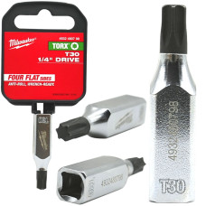 Головка торцева хромована 1/4'' MILWAUKEE з бітою Torx TX30