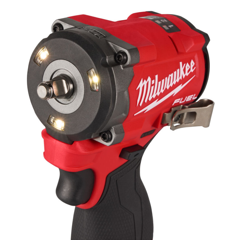 Гайковерт акумуляторний безщітковий 3/8'' MILWAUKEE, M12 FCIWF38G3-0, 745Нм, з кільцем (каркас, кліпса на ремінь, картонне пакув