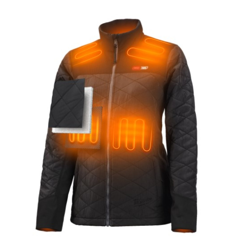 Куртка з електропідігрівом акумуляторна жіноча MILWAUKEE, M12 HJP LADIES-0 (XL), чорна