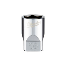Головка торцева хромована 1/4'' 6гр. MILWAUKEE, 13мм