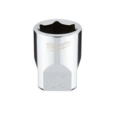 Головка торцева хромована 1/4'' 6гр. MILWAUKEE, 14мм