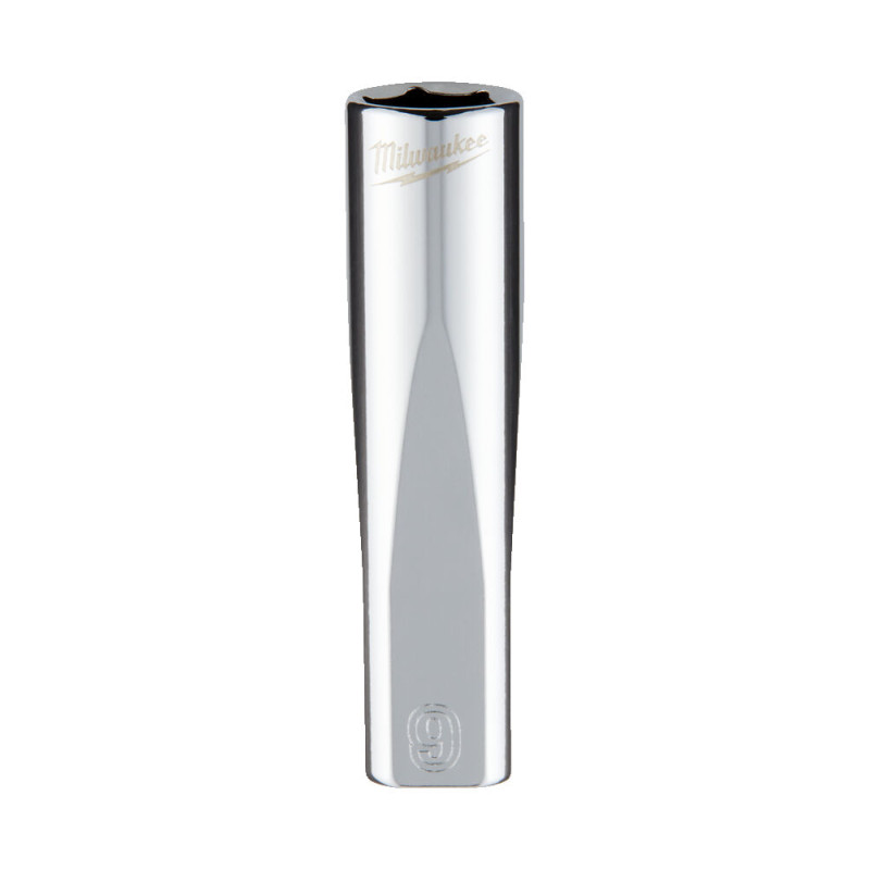 Головка торцева хромована 1/4'' 6гр. MILWAUKEE, подовжена, 9мм