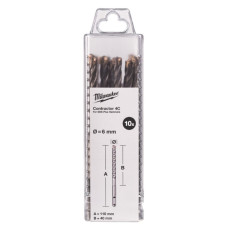 Бур SDS-PLUS 4C Contractor MILWAUKEE, діаметр 6х110х40мм, (10шт)