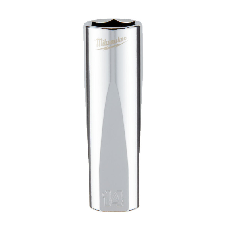 Головка торцева хромована 3/8'' 6гр. MILWAUKEE, подовжена, 14мм