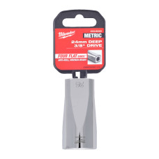 Головка торцева хромована 3/8'' 6гр. MILWAUKEE, подовжена, 24мм