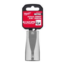 Головка торцева хромована 3/8'' 6гр. MILWAUKEE, подовжена, 23мм