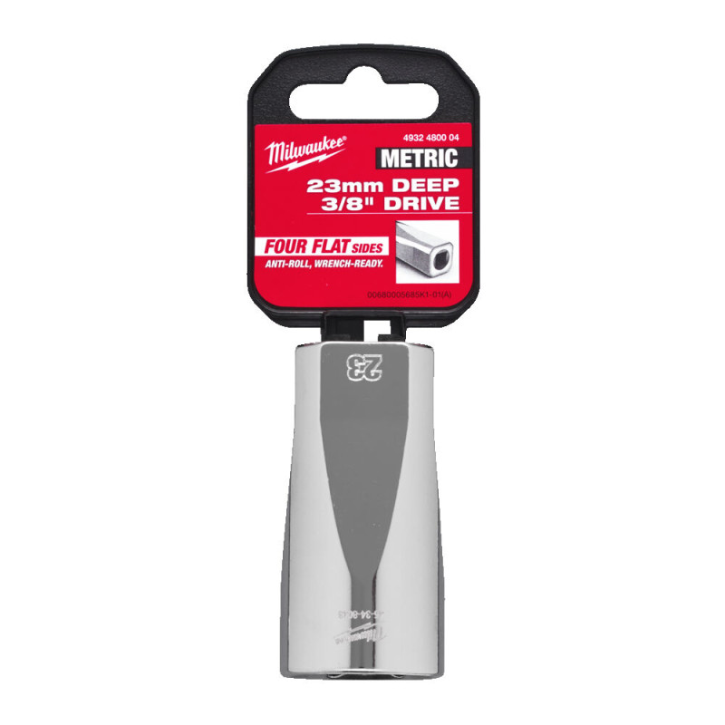 Головка торцева хромована 3/8'' 6гр. MILWAUKEE, подовжена, 23мм