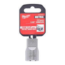 Головка торцева хромована 1/2'' 6гр. MILWAUKEE, 17мм