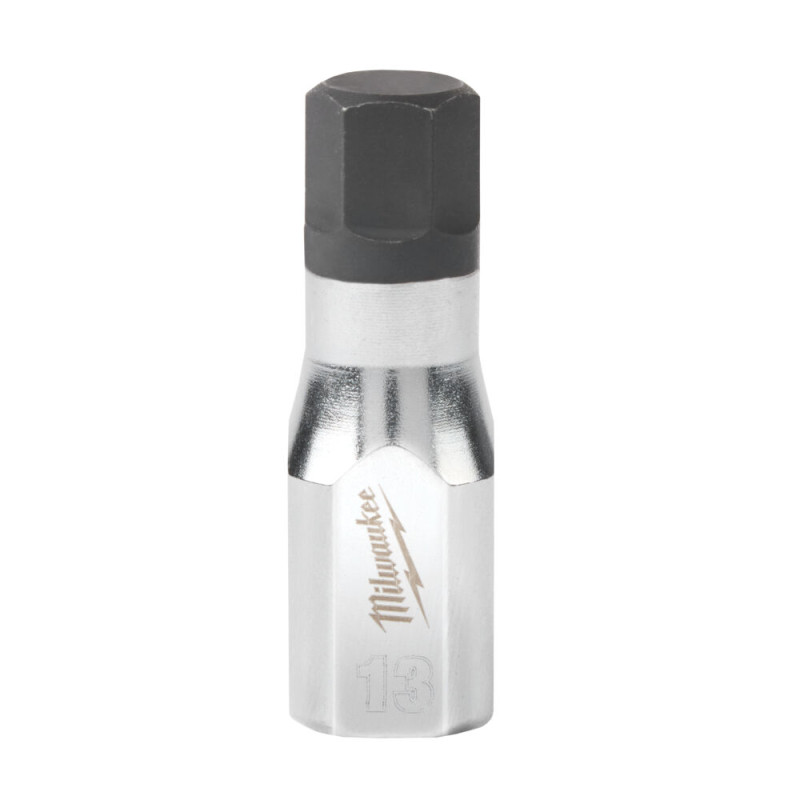 Головка торцева хромована 3/8'' MILWAUKEE з бітою Hex, 13 мм