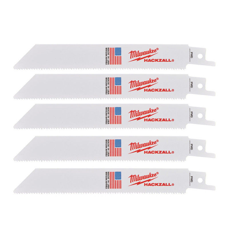 Полотно для шабельних пил HACKZALL MILWAUKEE, 150х1,8мм, (5шт), (універсальні)