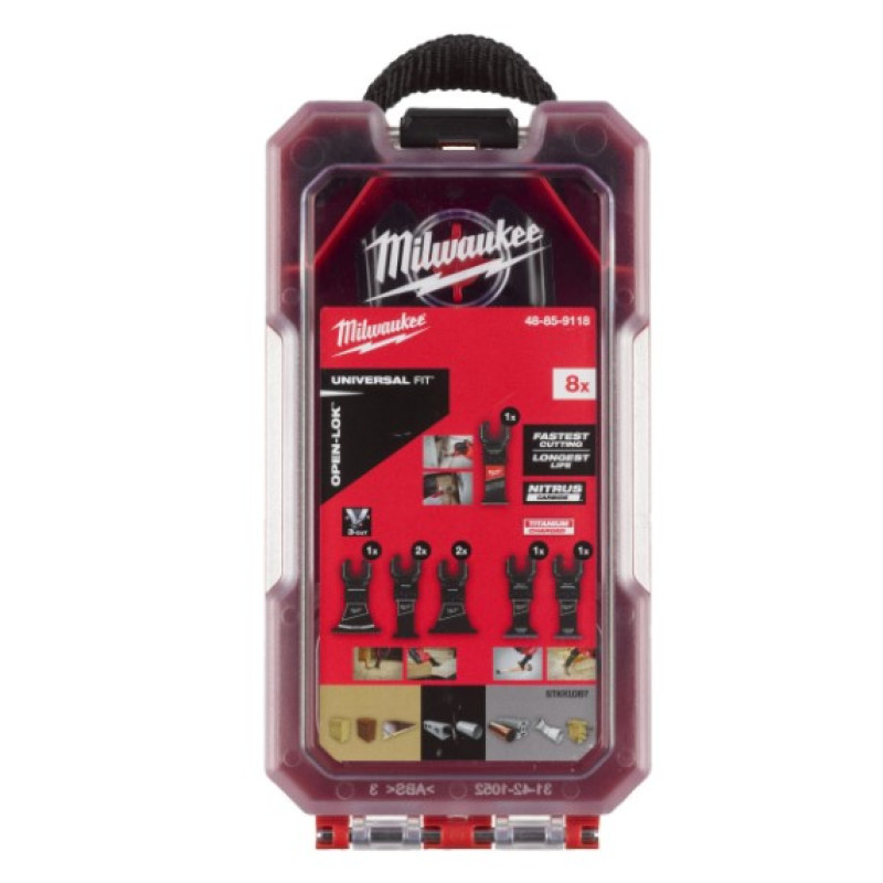 Набір полотен для мультитула Bi-Metal OPEN-LOK MILWAUKEE WM (8шт) в кейсі