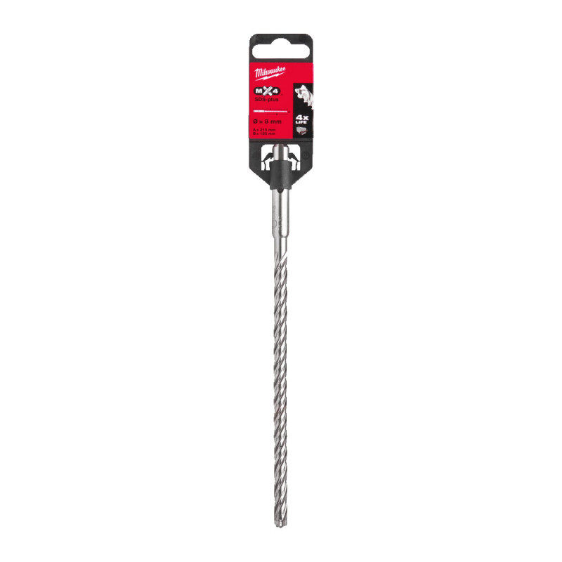Бур SDS-PLUS MX4 MILWAUKEE, діаметр 8,0х215х150мм