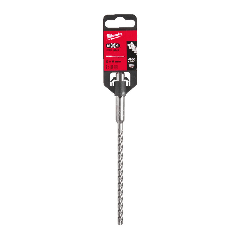 Бур SDS-PLUS MX4 MILWAUKEE, діаметр 6,0х165х100мм