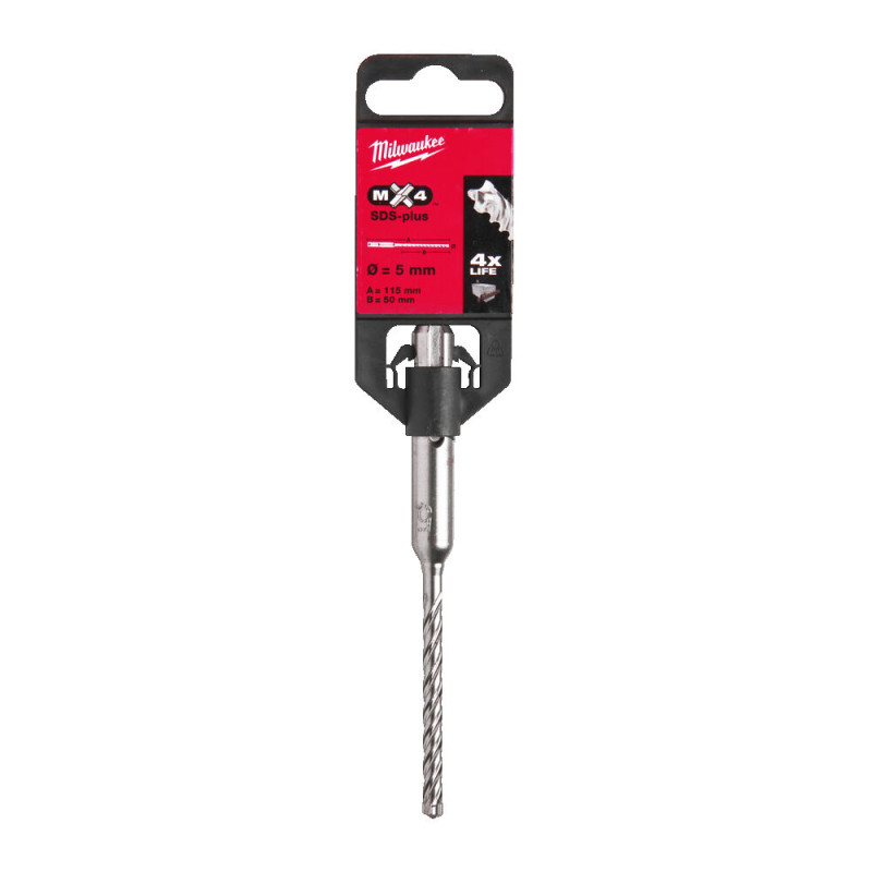 Бур SDS-PLUS MX4 MILWAUKEE, діаметр 5,0х115х50мм
