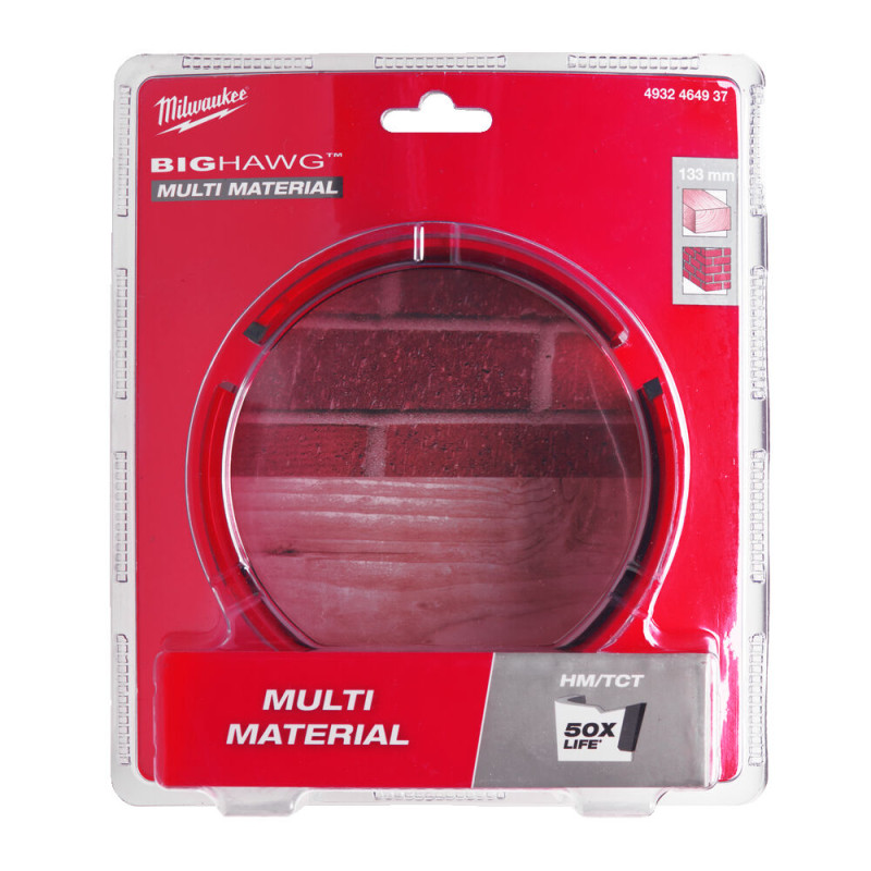 Коронка по мультіматеріалам BIG HAWG TCT MILWAUKEE, діаметр 133мм