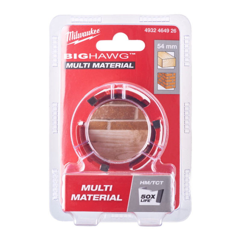 Коронка по мультіматеріалу BIG HAWG TCT MILWAUKEE, діаметр 54 мм