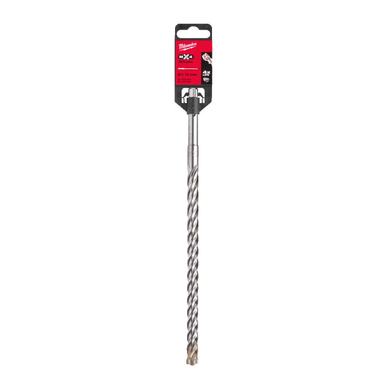 Бур SDS-PLUS MX4 MILWAUKEE, діаметр 12,0х260х200мм