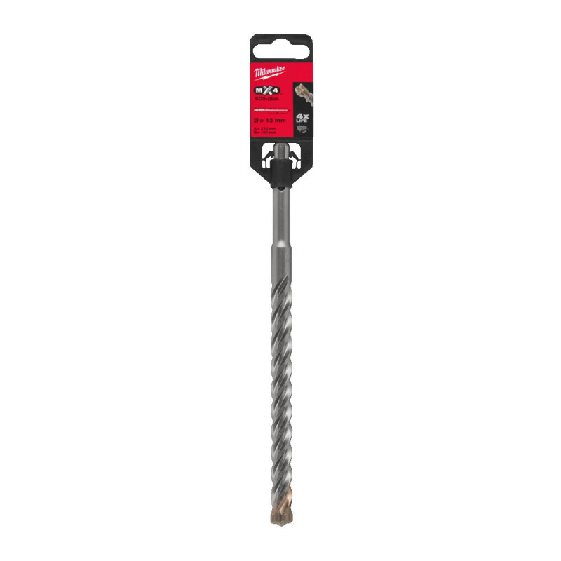 Бур SDS-PLUS MX4 MILWAUKEE, діаметр 13,0х210х150мм
