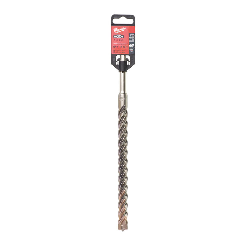 Бур SDS-PLUS MX4 MILWAUKEE, діаметр 15,0х260х200мм