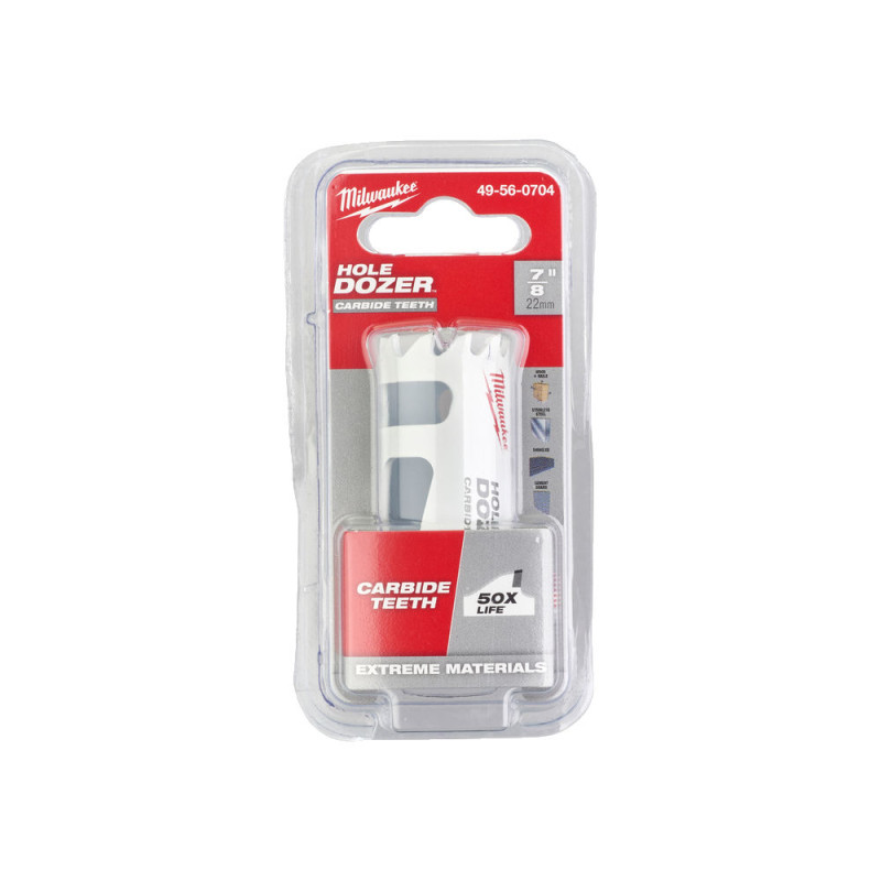 Коронка Bi-Metal Carbide MILWAUKEE, діаметр 22мм