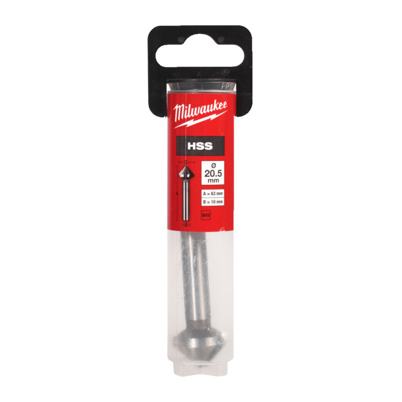 Зенкер HSS MILWAUKEE, діаметр 20,5мм (М10)