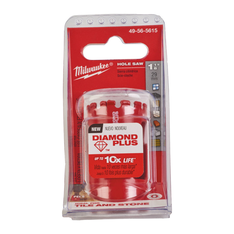 Коронка алмазна Diamond Plus MILWAUKEE, діаметр 29мм (1/2''х20) (свердління з водою) (заміна на 4932498351)